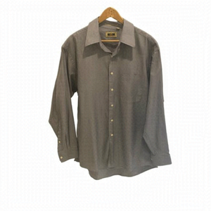 Joseph‎ Abboud Dress Shirt Mens 17 34/35 Egyptian Cotton Long Sleeve Gray